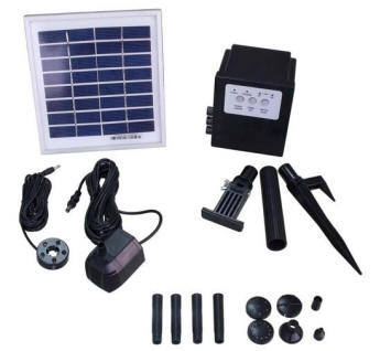 Garden Sun Light APP012B 3 Watt Solar Panel with Water Pump Battery amp; LED