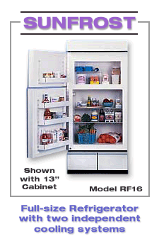 Sun Frost - Full Size Refrigerator/Freezer - Custom Designed. RF16 ENERGY STAR Qualified